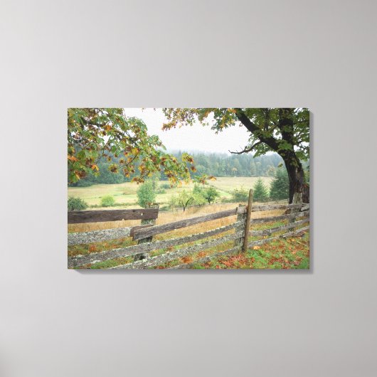 Oude schutting op een boerderij canvas afdruk (Voorkant)