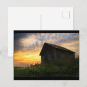 Oude schuur buiten Gray, Saskatchewan Briefkaart (Voorkant / Achterkant)