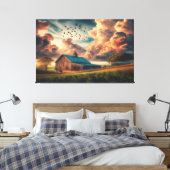 Oude Schuur Canvas Afdruk (Insitu (Slaapkamer))