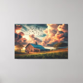 Oude Schuur Canvas Afdruk (Voorkant)