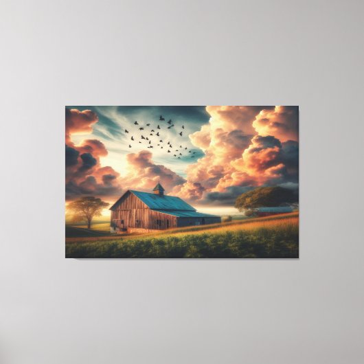 Oude Schuur Canvas Afdruk (Voorkant)