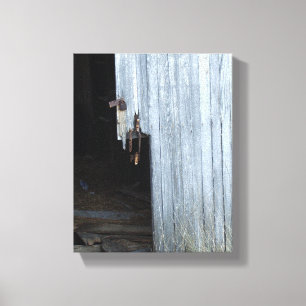 Oude schuur deur canvas afdruk
