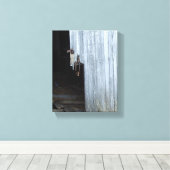 Oude schuur deur canvas afdruk (Insitu (Houten vloer))