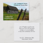 Oude schuur en hek van Boerderij in het land Visitekaartje (Voorkant / Achterkant)