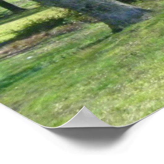 Oude schuur en trekker poster (Hoek)