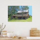 Oude schuur en trekker poster (Keuken)