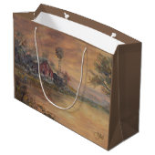 Oude schuur handgeschilderd groot cadeauzakje (Achterkant Gekanteld)