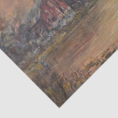 Oude schuur handgeschilderd tissuepapier (Detail)