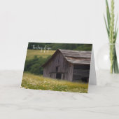 Oude schuur in Daisy Field Kaart (Voorkant)