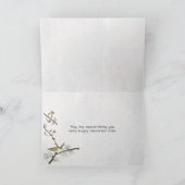 Oude schuur in de winter voor kerstfeestdagen kaart (Binnen)