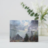Oude schuur in een Wenskaart in Texas Thunderstorm Briefkaart (Staand voorkant)