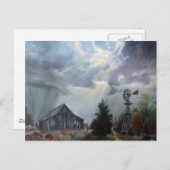 Oude schuur in een Wenskaart in Texas Thunderstorm Briefkaart (Voorkant / Achterkant)