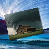 Oude schuur in Tornado Briefkaart