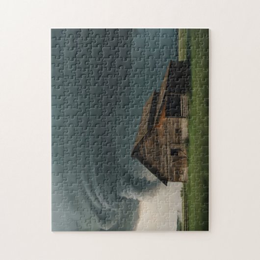 Oude schuur in Tornado Legpuzzel (Verticaal)