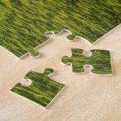 Oude Schuur in Veld met Lente Tarwe Legpuzzel (Zijkant)