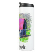 *~* Oude Schuur Landelijke Rustieke AP16 Thermosbeker (Geroteerd rechts)