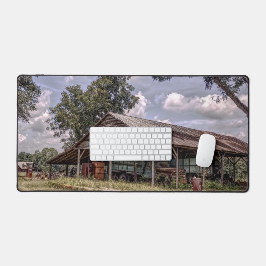  oude schuur langs de weg in het oude zuiden bureaumat (Keyboard & Muis)