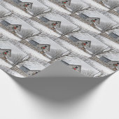 Oude schuur met kerstkrans cadeaupapier (Hoek)