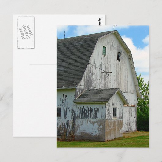 Oude schuur met olieverf-effect briefkaart (Voorkant / Achterkant)