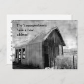 Oude schuur nieuw adres aankondigingskaart (Voorkant / Achterkant)
