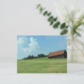 Oude Schuur Op Een Heuvel Briefkaart (Staand voorkant)