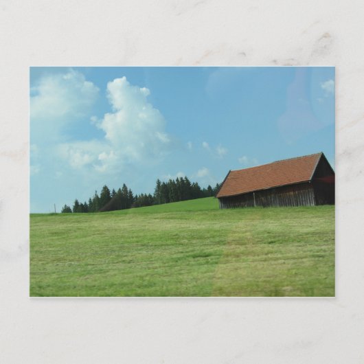 Oude Schuur Op Een Heuvel Briefkaart (Voorkant)