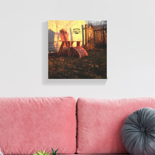 Oude Schuur Rustieke Co. Rustieke Adirondack Stoel Canvas Afdruk (Insitu (Woonkamer))