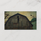 Oude schuur silo en vogel visitekaartje (Achterkant)