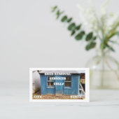 Oude schuur verwijderen visitekaartje (Staand voorkant)