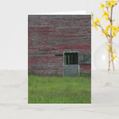 Oude schuurdeur. kaart (Gele Bloem)