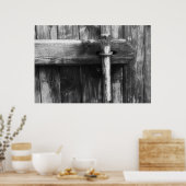 Oude schuurdeur poster (Keuken)