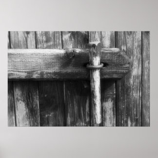 Oude schuurdeur poster