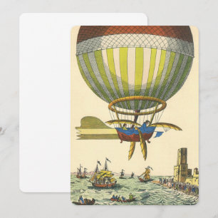 Oude Science Fiction Heet Luchtballon Luchtballon Kaart