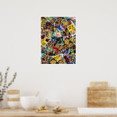 Oude Science-Fiction- & Horrorfilm Poster Collage (Keuken)