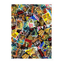 Oude Science-Fiction- & Horrorfilm Poster Collage