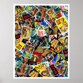Oude Science-Fiction- & Horrorfilm Poster Collage