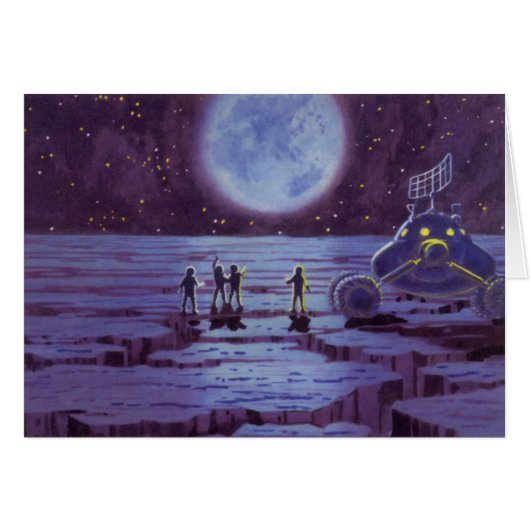 Oude Sciencefiction Aard Rover Buitenaardse Wezens (Voorkant Horizontaal)