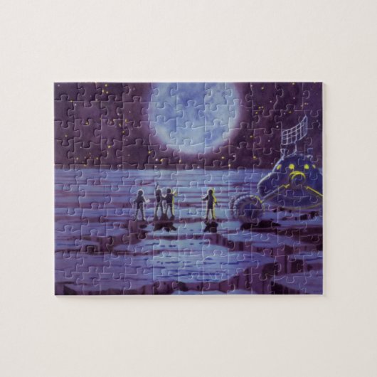 Oude Sciencefiction Aard Rover Buitenaardse Wezens Legpuzzel (Horizontaal)