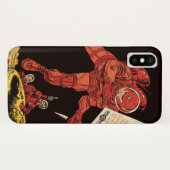 Oude Sciencefiction, astronaut maanlanding Case-Mate iPhone Case (Achterkant (horizontaal))