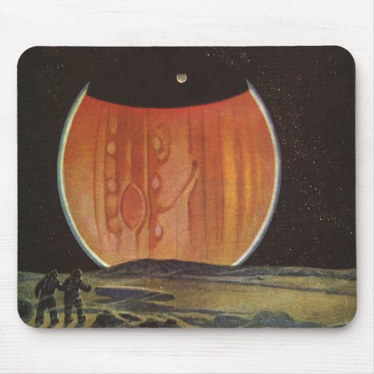 Oude sciencefiction, astronauten op Ganymede Muismat (Voorkant)