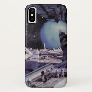 Oude sciencefiction, buitenaardse wezens op de maa iPhone x hoesje