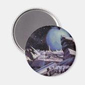 Oude sciencefiction, buitenaardse wezens op de maa magneet (Voorkant / Achterkant)