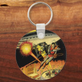 Oude sciencefiction, buitenaardse wezens van UFO Sleutelhanger (Voorkant)