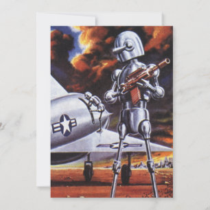 Oude sciencefiction militaire robotsoldaten