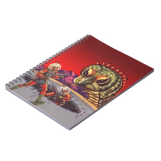 Oude sciencefiction reusachtige duizendpoot insect notitieboek (Linkerzijde)