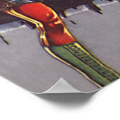 Oude sciencefiction reusachtige duizendpoot insect poster (Hoek)