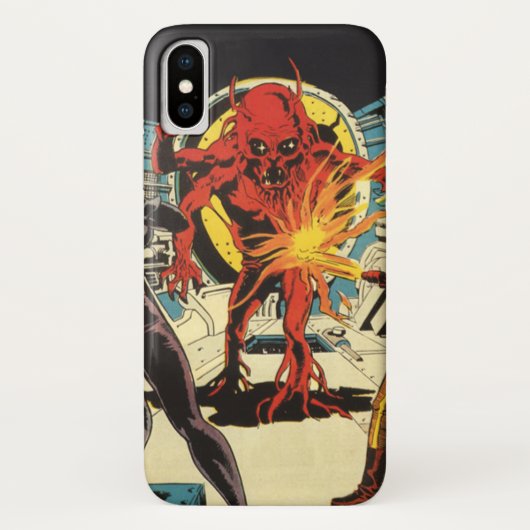 Oude Sciencefiction, Sci-Fi Buitenaardse Aanval Case-Mate iPhone Case (Achterkant)