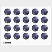 Oude sciencefiction, Sci Fi buitenruimte planeet Ronde Sticker (Vel)
