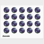 Oude sciencefiction, Sci-Fi buitenruimte planeet Ronde Sticker (Vel)