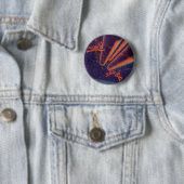 Oude sciencefiction, Sci Fi Regenboog Astronauten Ronde Button 5,7 Cm (In situ)